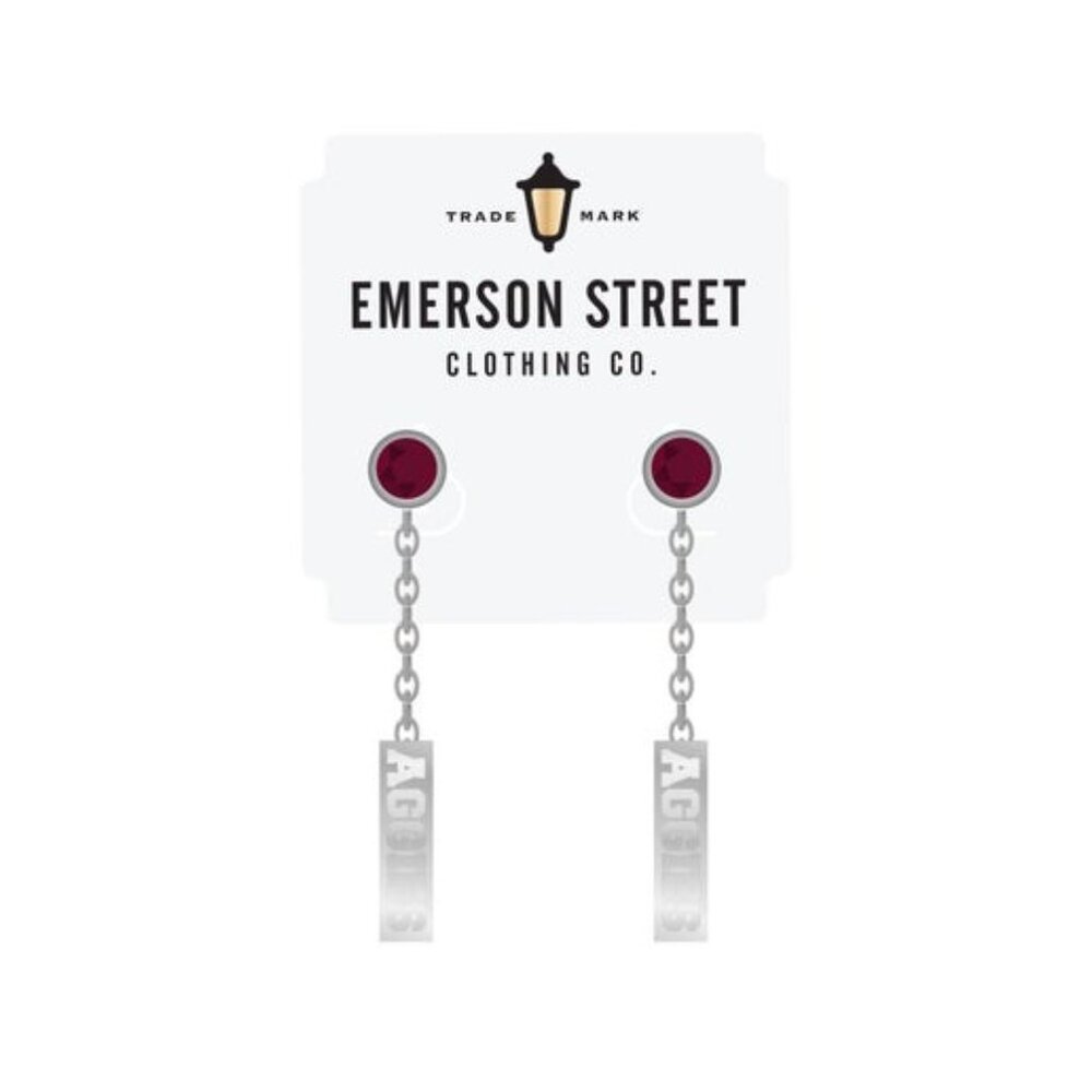 NEW EMERSON STREET - Texas A&M Logo Dangle Earrings - Licensed
